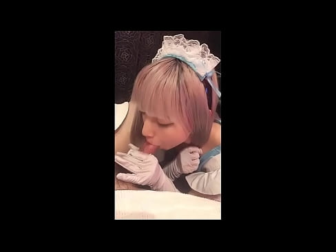 ❤️ 日本偶像[mayuka]，法国女仆装，第一部分，口交和用乳液打飞机 ❤ at us﹏﹏